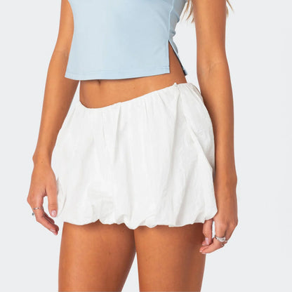 Elastic Waist A-Line Summer Skirt