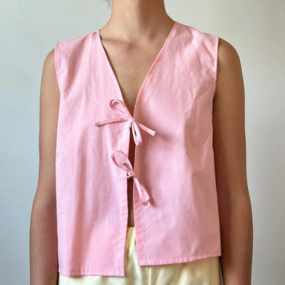 Gingham Tie Front Crop Top