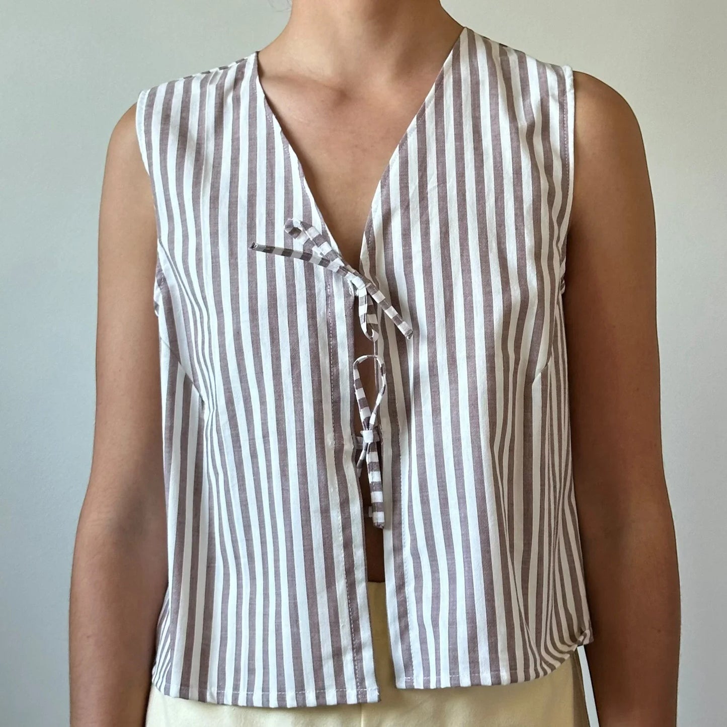 Gingham Tie Front Crop Top
