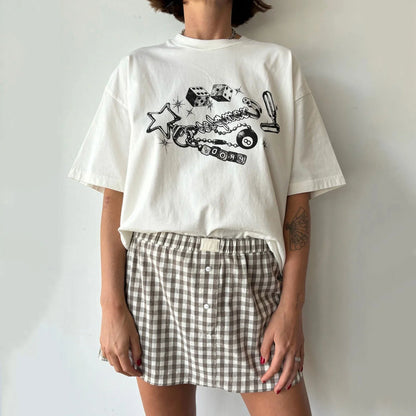 Plaid Gingham Low Rise Skirt