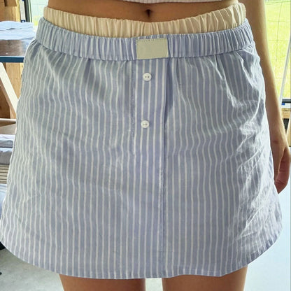 Plaid Gingham Low Rise Skirt