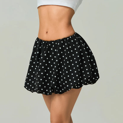 Dot Pattern Low Rise Skirt