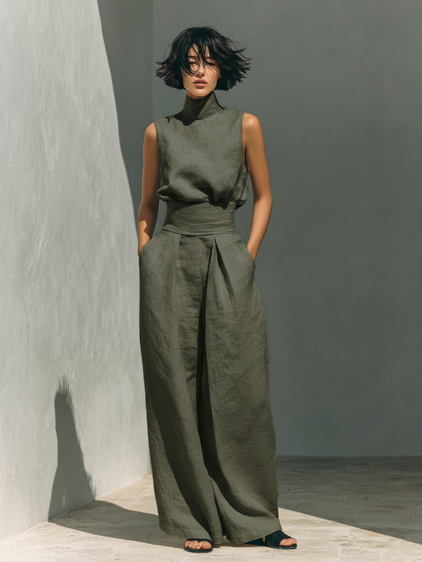 The Maria Set - Wide-Leg Trousers & Top