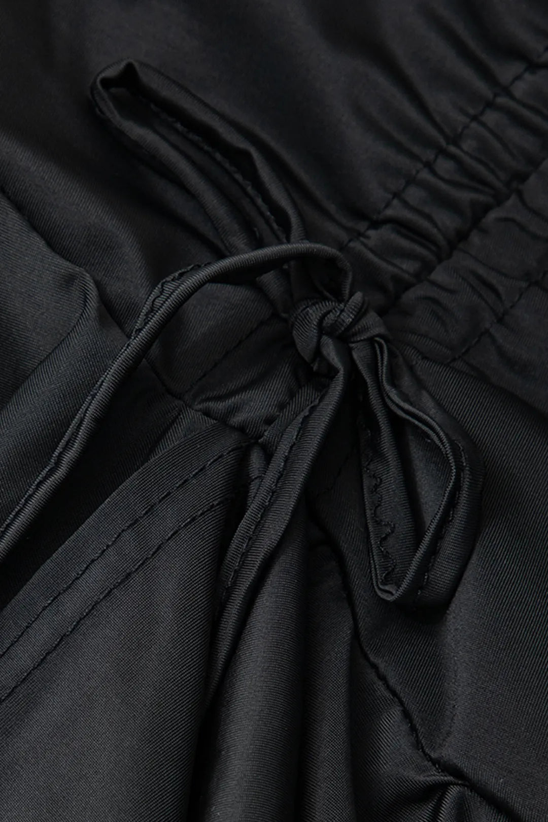 Gertie Asymmetric Ruched Drawstring Mini Skirt