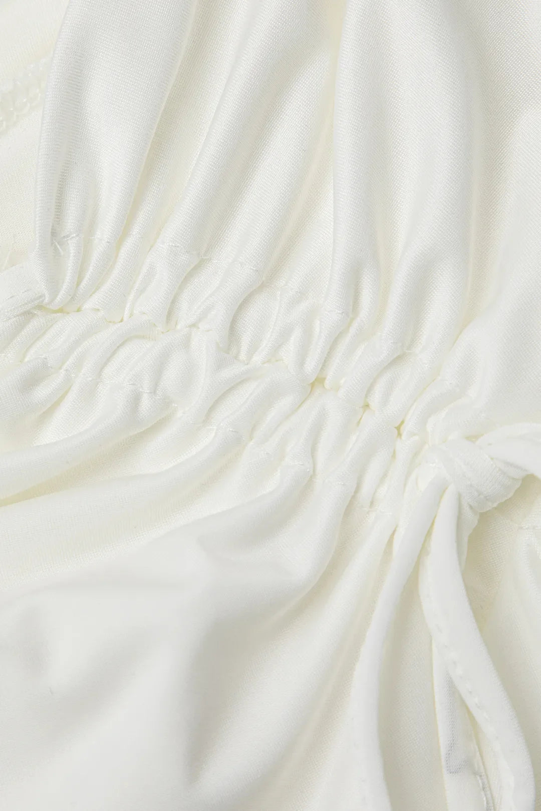 Gertie Asymmetric Ruched Drawstring Mini Skirt