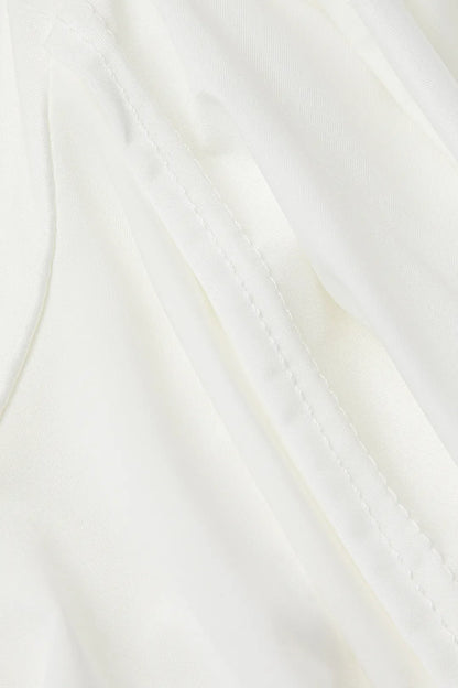 Gertie Asymmetric Ruched Drawstring Mini Skirt