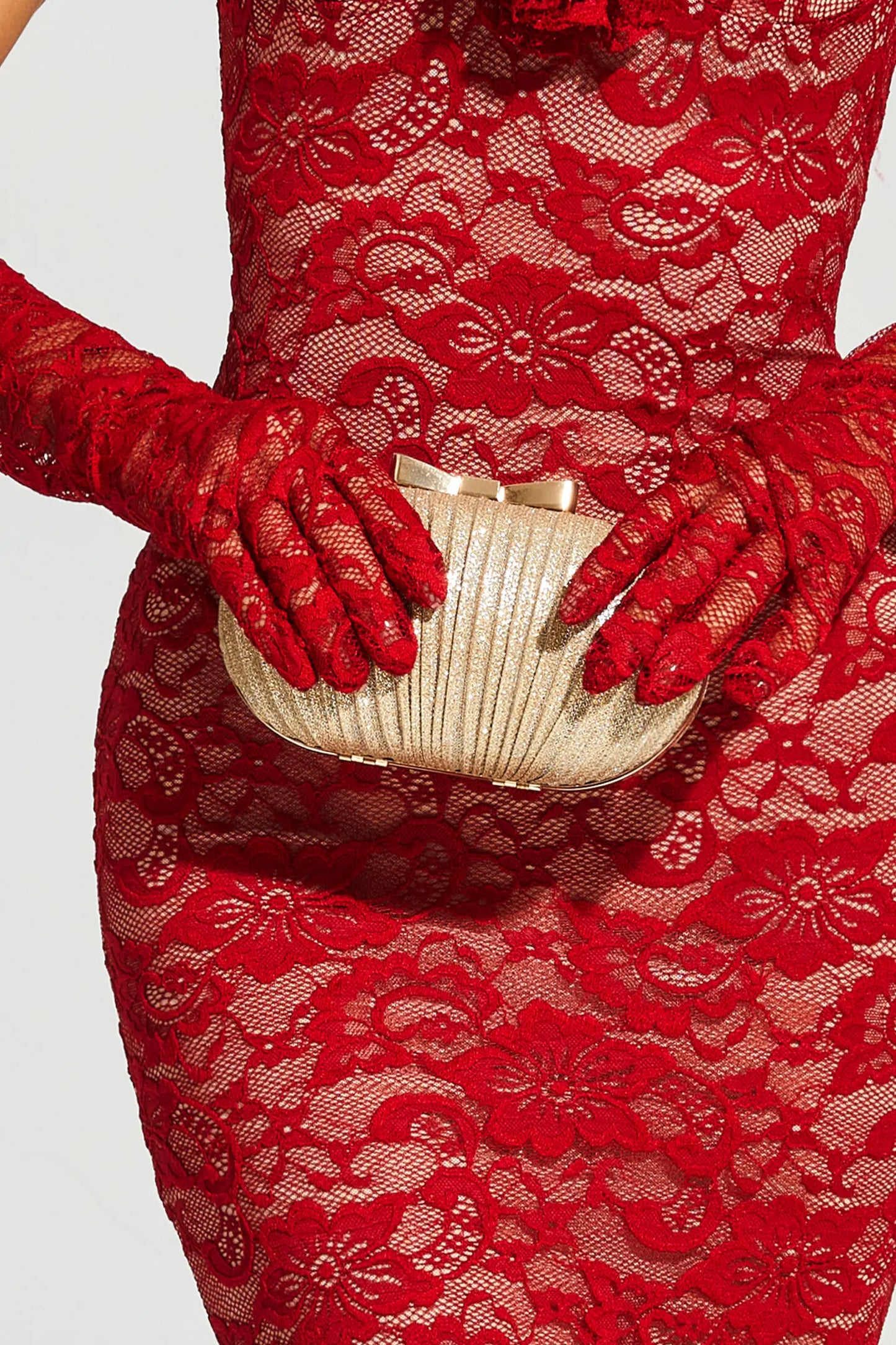 Gibbon Gold Clutch Bag