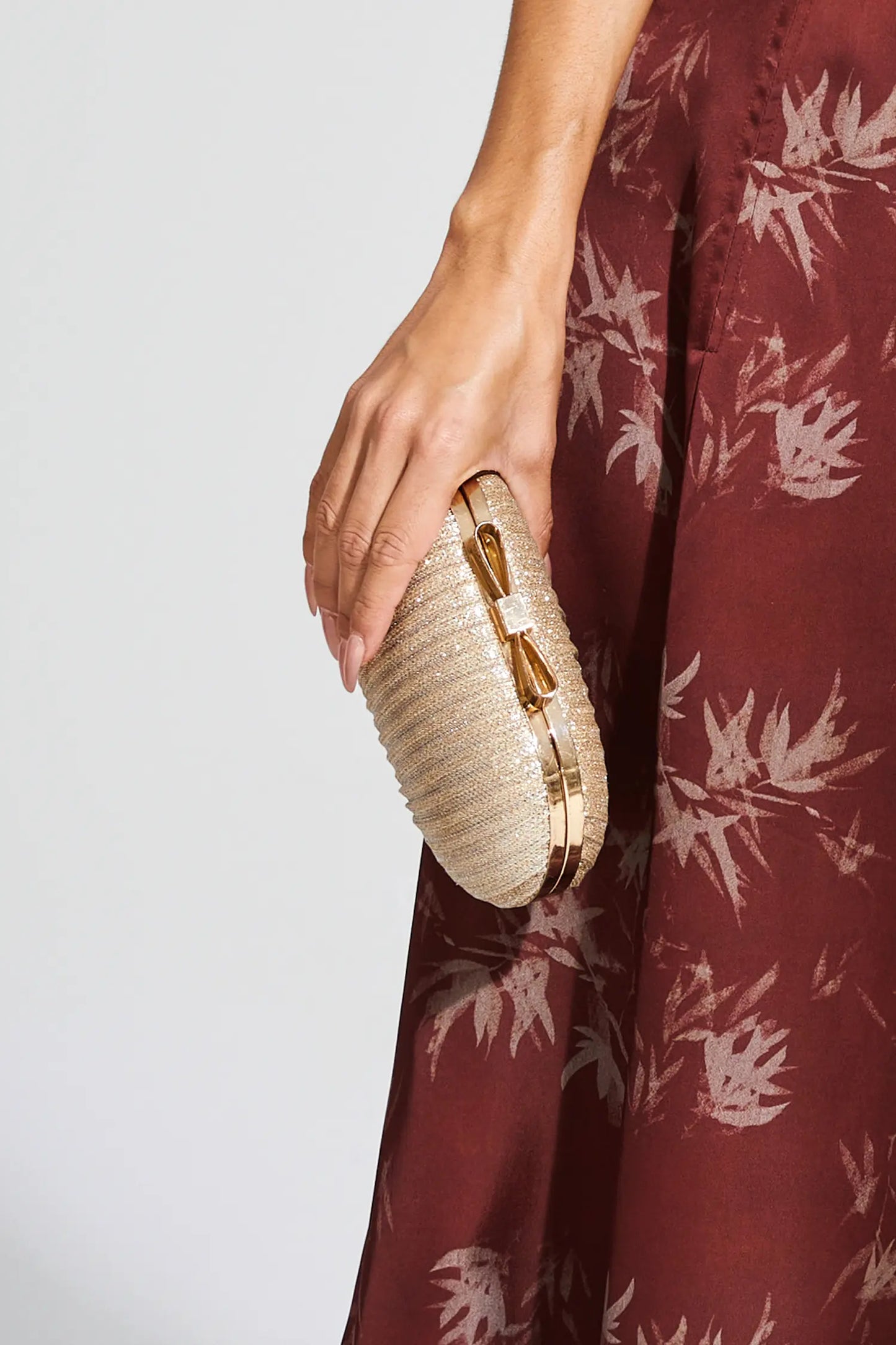 Gibbon Gold Clutch Bag