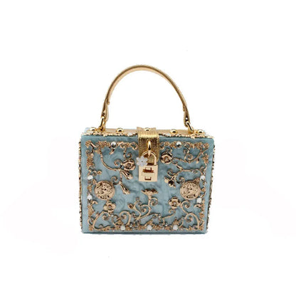 Bling Sequined Heart Evening Clutch Bag