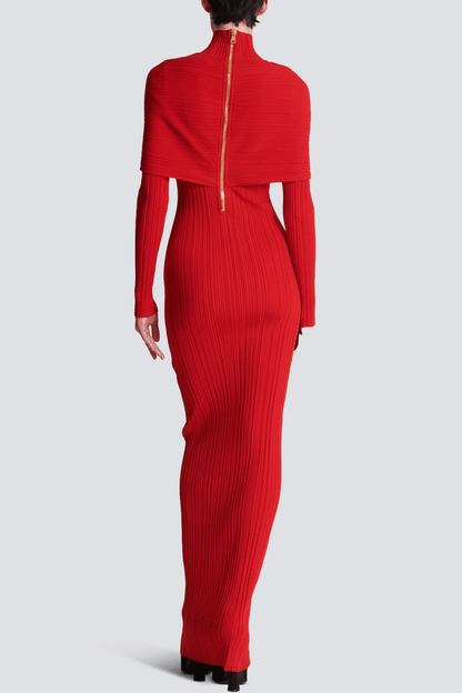 Gisela Pleated Knit Maxi Dress