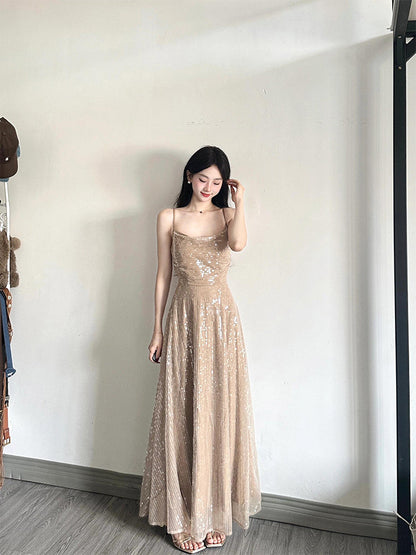 Glamorous Sequin Slip Dress Unique Elegant Dress for Prom & Birthday