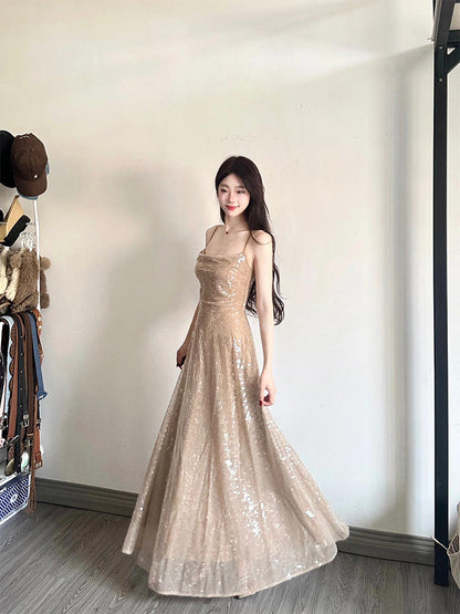 Glamorous Sequin Slip Dress Unique Elegant Dress for Prom & Birthday