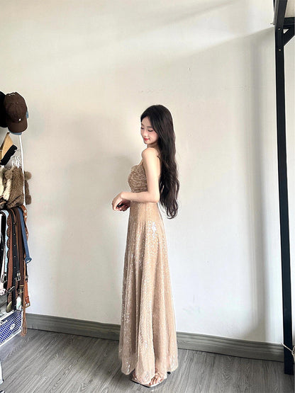 Glamorous Sequin Slip Dress Unique Elegant Dress for Prom & Birthday