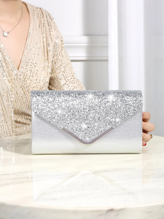 Bling Shiny Elegant Envelope Clutch Party Wedding Bag