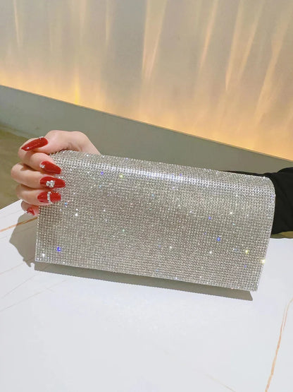 Glitter Rhinestone Clutch Evening Wedding Prom Crossbody