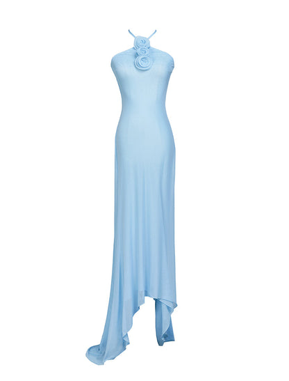 Goddess Floral Halter Maxi Dress