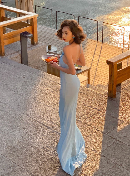 Goddess Floral Halter Maxi Dress