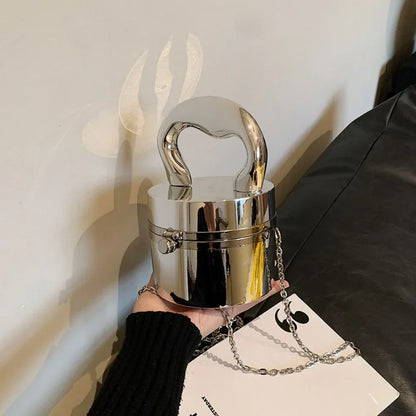 Gold Box Shiny Clutch Evening Party Handbag