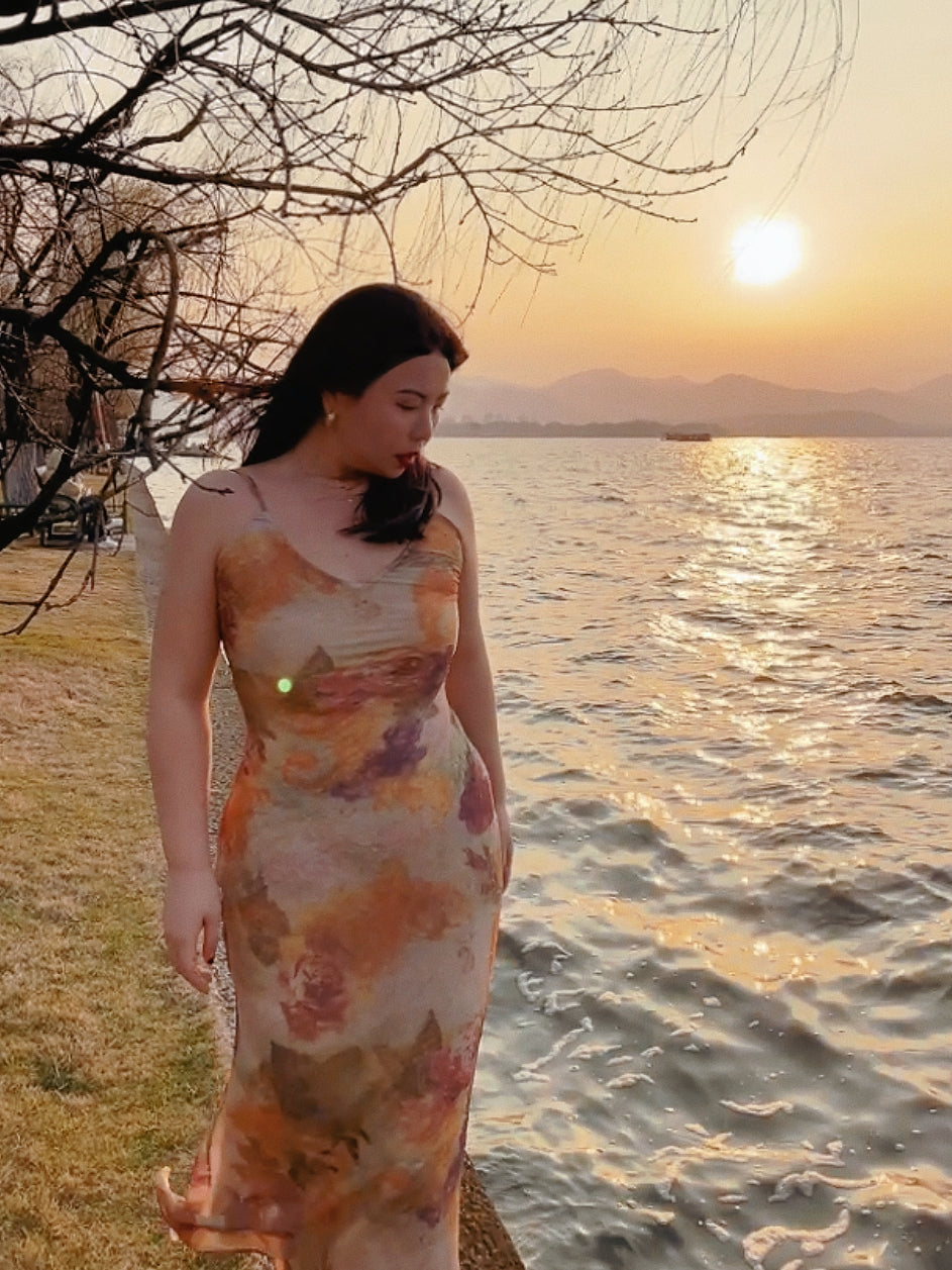 Golden Hour Mermaid Slip Dress Plus-Size