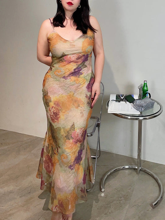 Golden Hour Mermaid Slip Dress Plus-Size