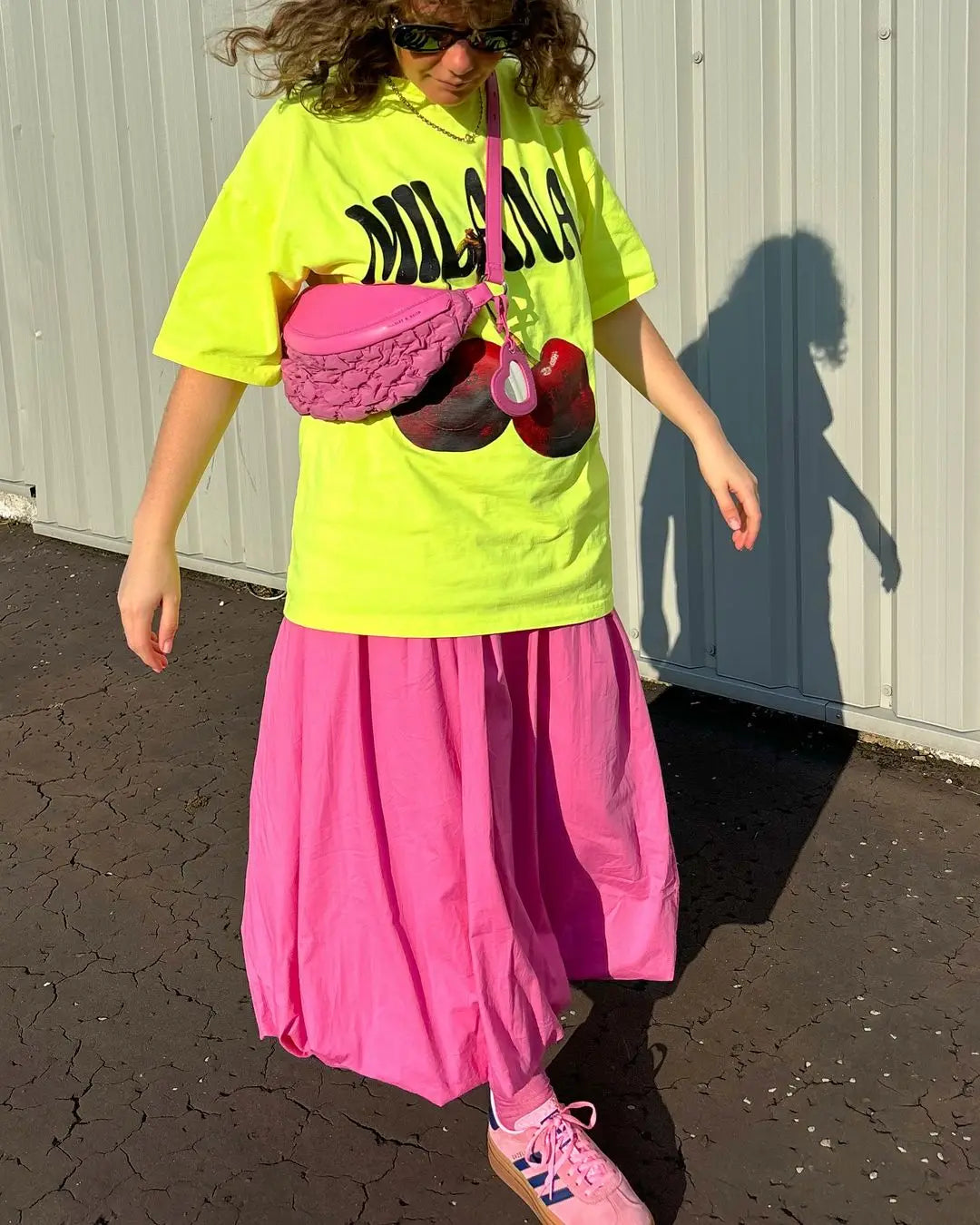 Gothic Harajuku Fluorescent Green Cherry T-shirt