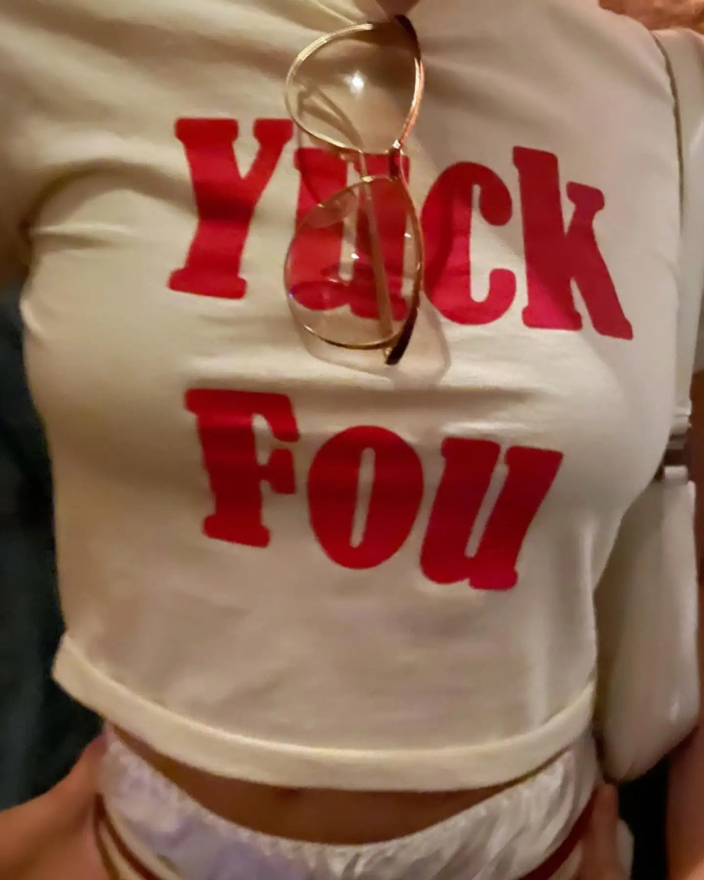 Gothic Hip-Hop Letter Print Crop Top T-shirt