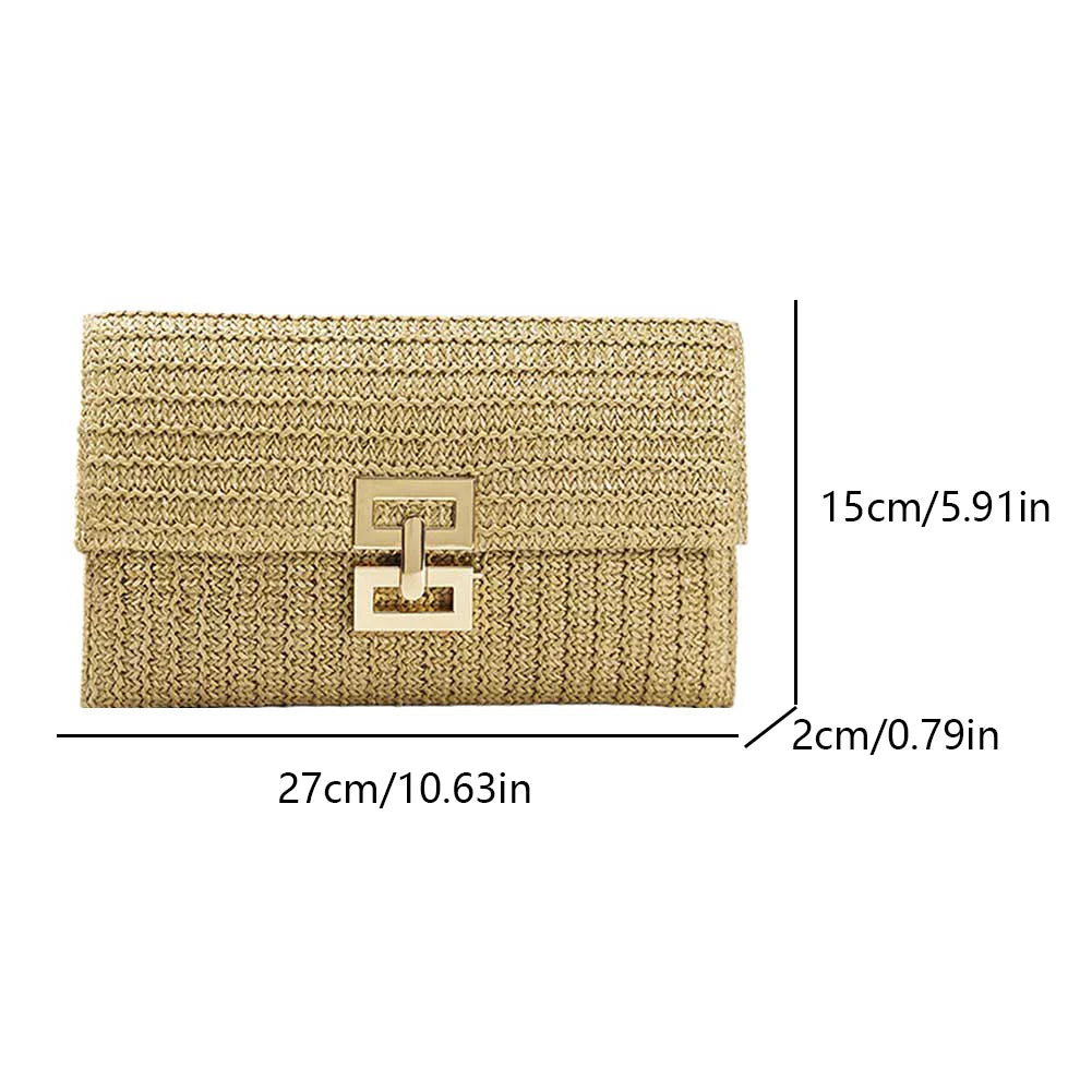 Grass Woven Bohemian Style Evening Wristlet