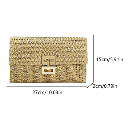 Grass Woven Bohemian Style Evening Wristlet