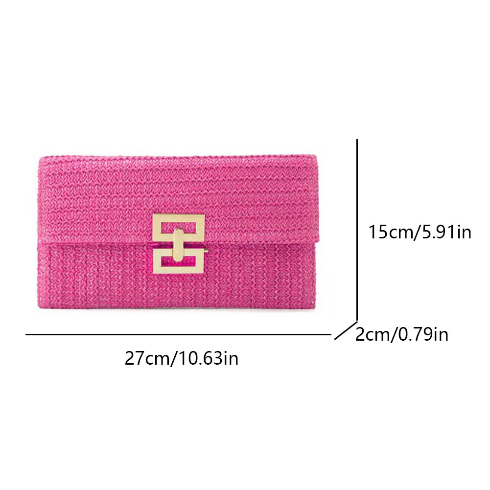 Grass Woven Bohemian Style Evening Wristlet