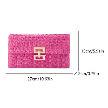 Grass Woven Bohemian Style Evening Wristlet