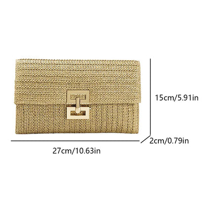 Grass Woven Bohemian Style Evening Wristlet