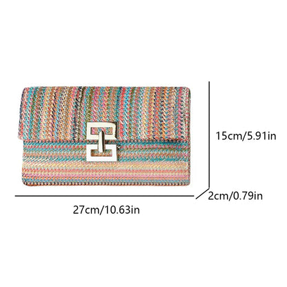 Grass Woven Bohemian Style Evening Wristlet