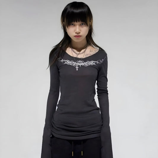 Grunge Barbed Wire Top