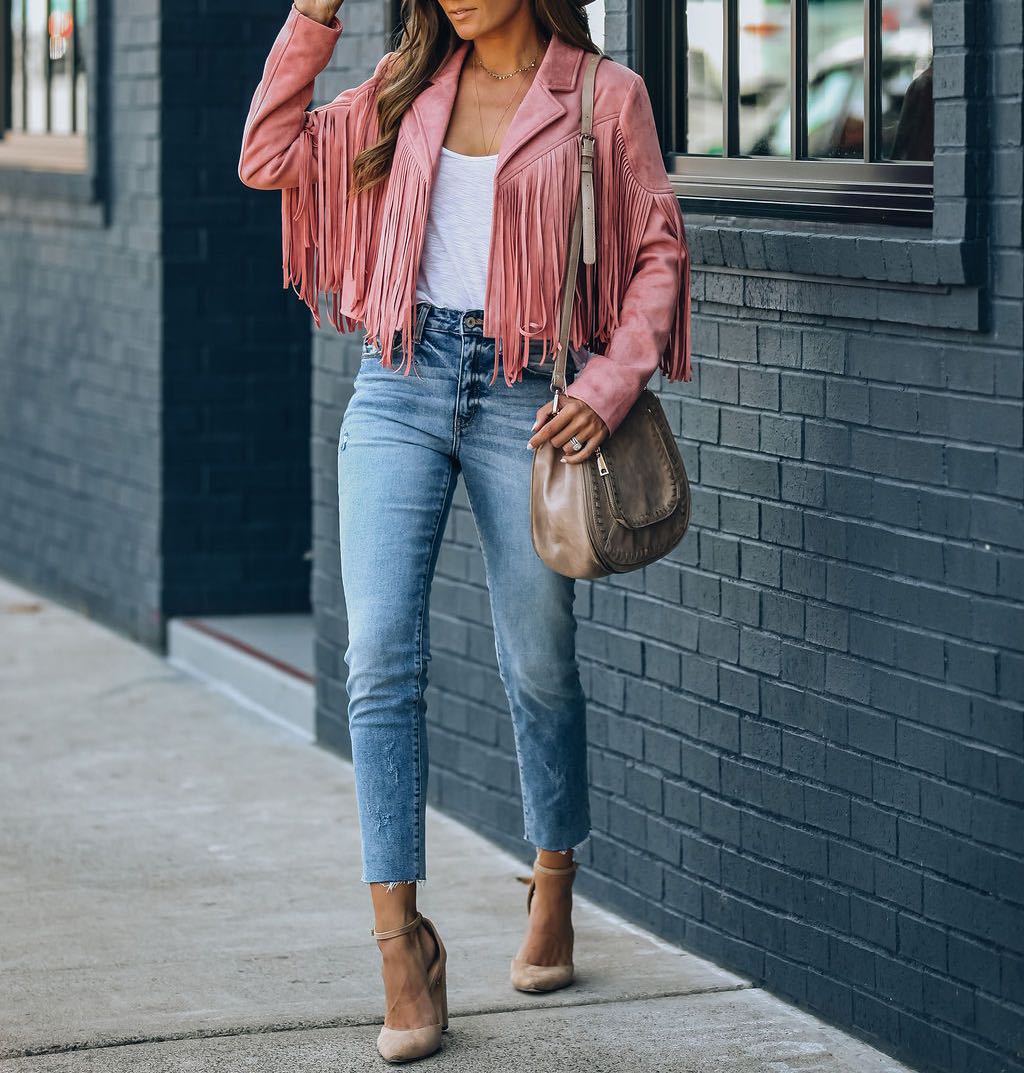 | Women’s Fringed Suede Jacket