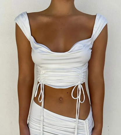 Feel The Rain Drawstring Top