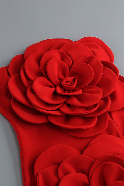 Hailey Floral Strapless Mini Dress