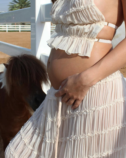 Beatrice | Maternity Bohemian Ruffle Set