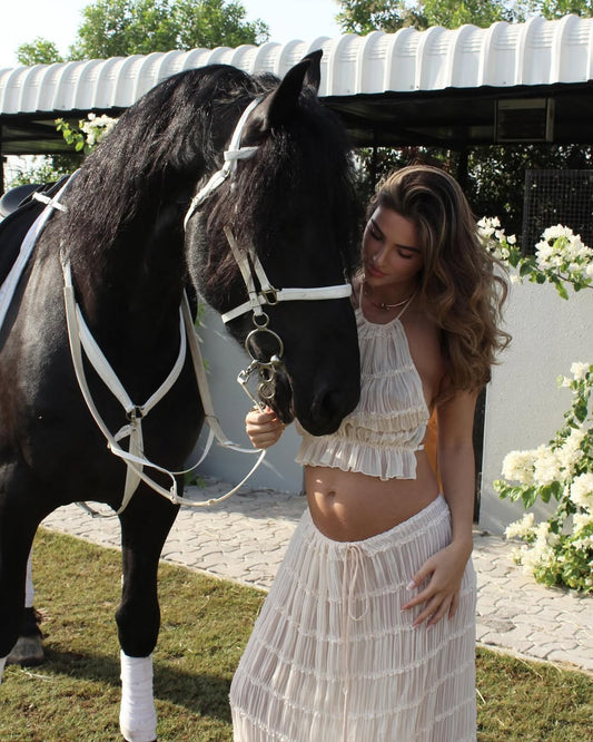 Beatrice | Maternity Bohemian Ruffle Set