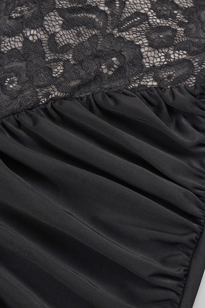 Janice Halterneck Lace Floral Maxi Dress