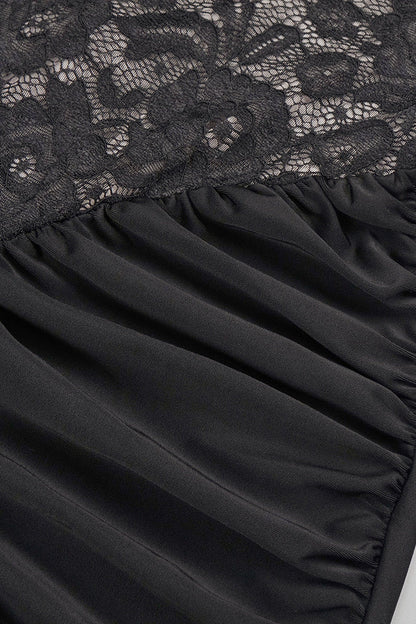 Janice Halterneck Lace Floral Maxi Dress