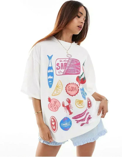 Harajuku Cute Lemon Graphic T-shirt