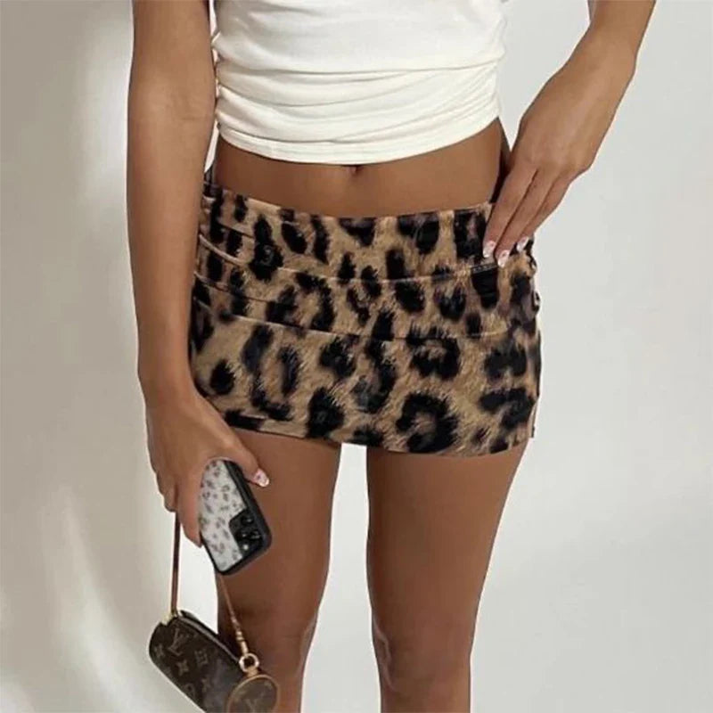 Leopard Grunge Punk Slim Skirt