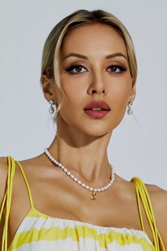 Harmoni White Pearl Rose Necklace