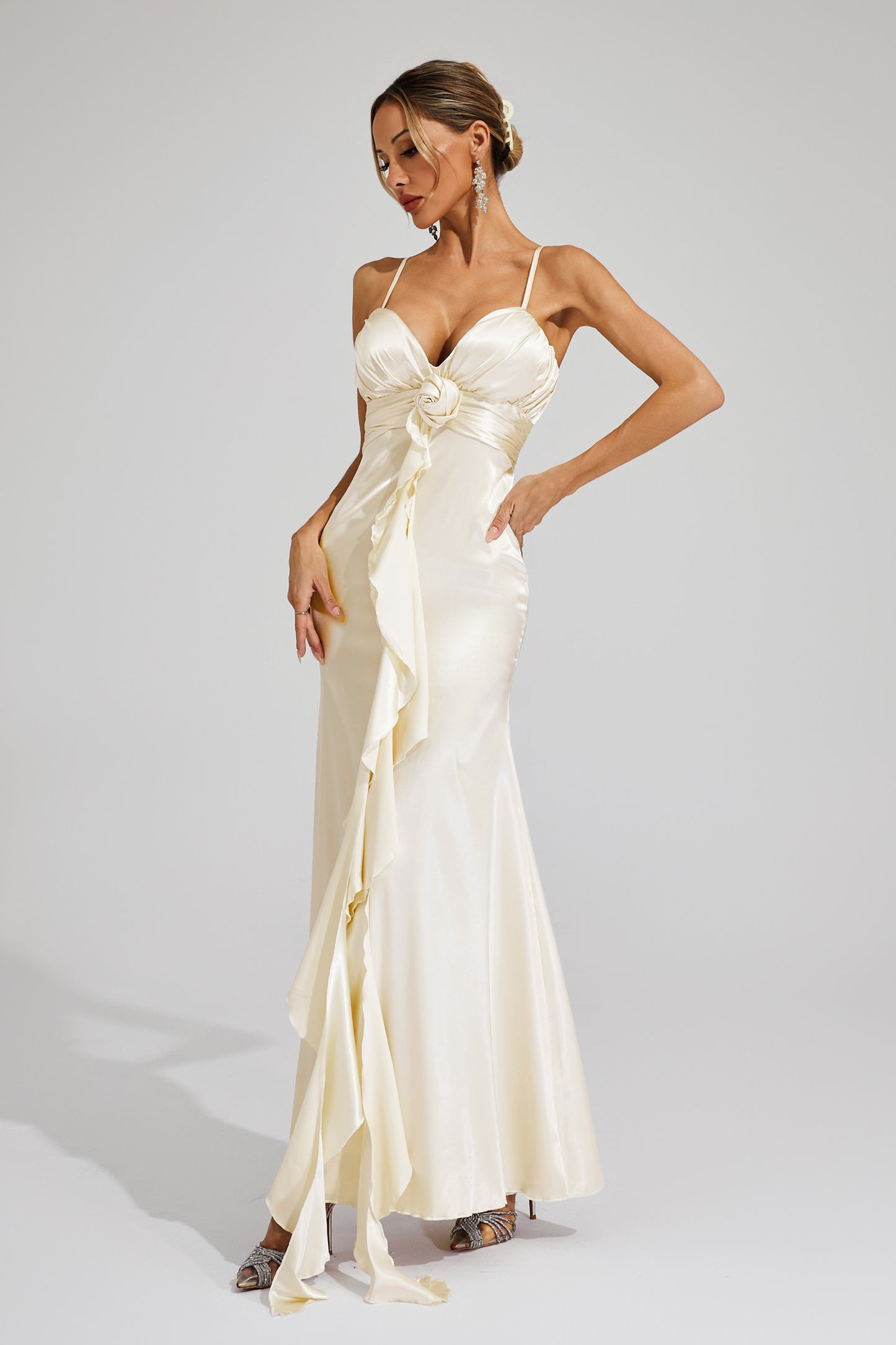 Haywood Champagne Slip Maxi Dress