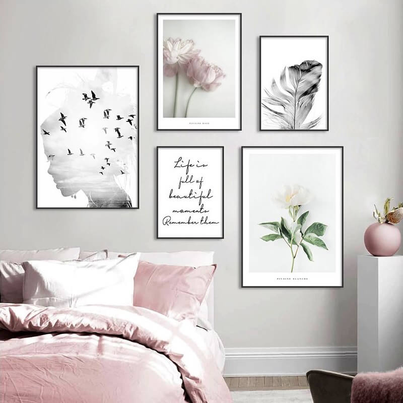 Flower & Feather Quote