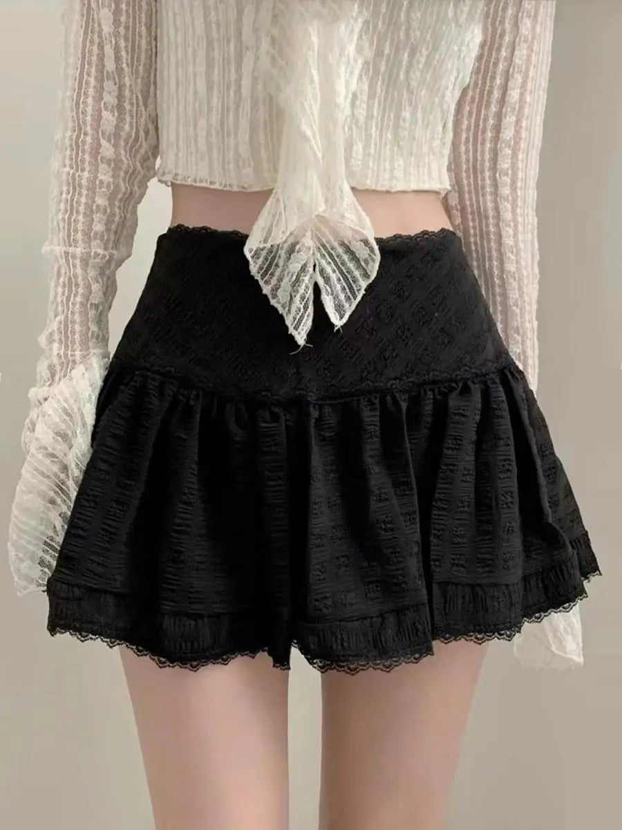Lace Sweet Cake Waist Skirt