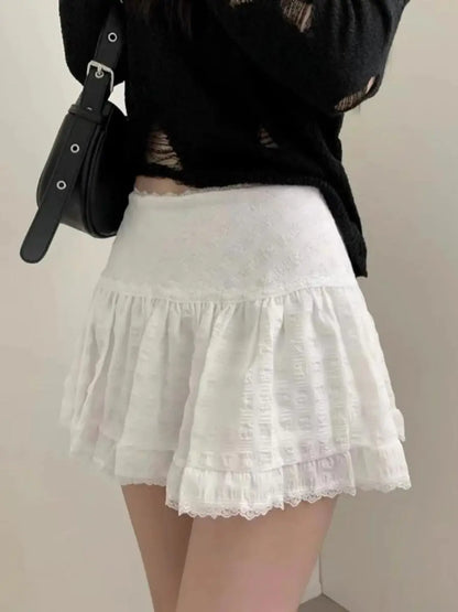 Lace Sweet Cake Waist Skirt