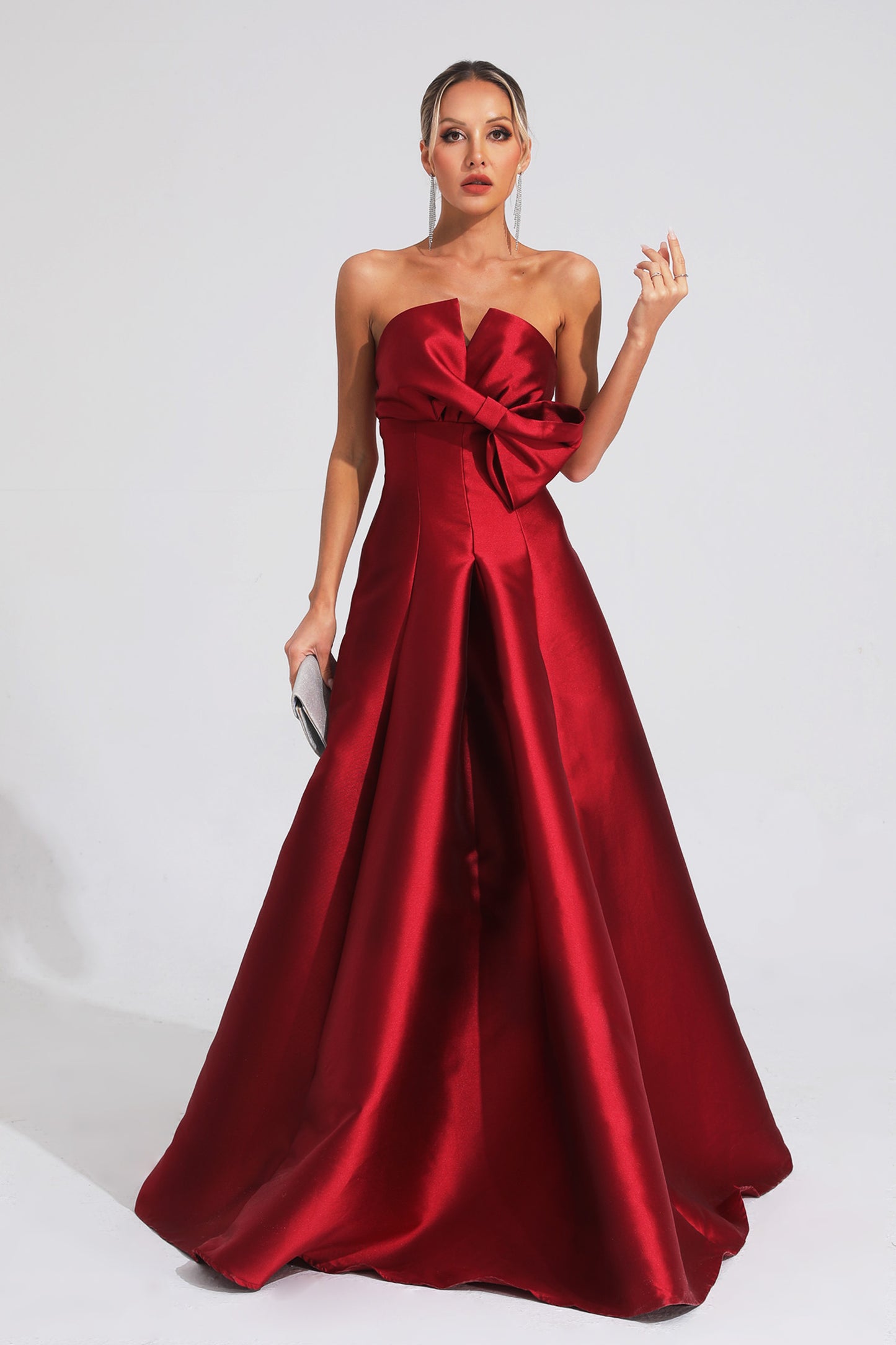 Hornby Red Bow Off Shoulder Dress