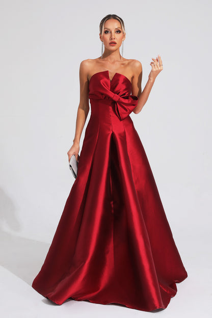 Hornby Red Bow Off Shoulder Dress