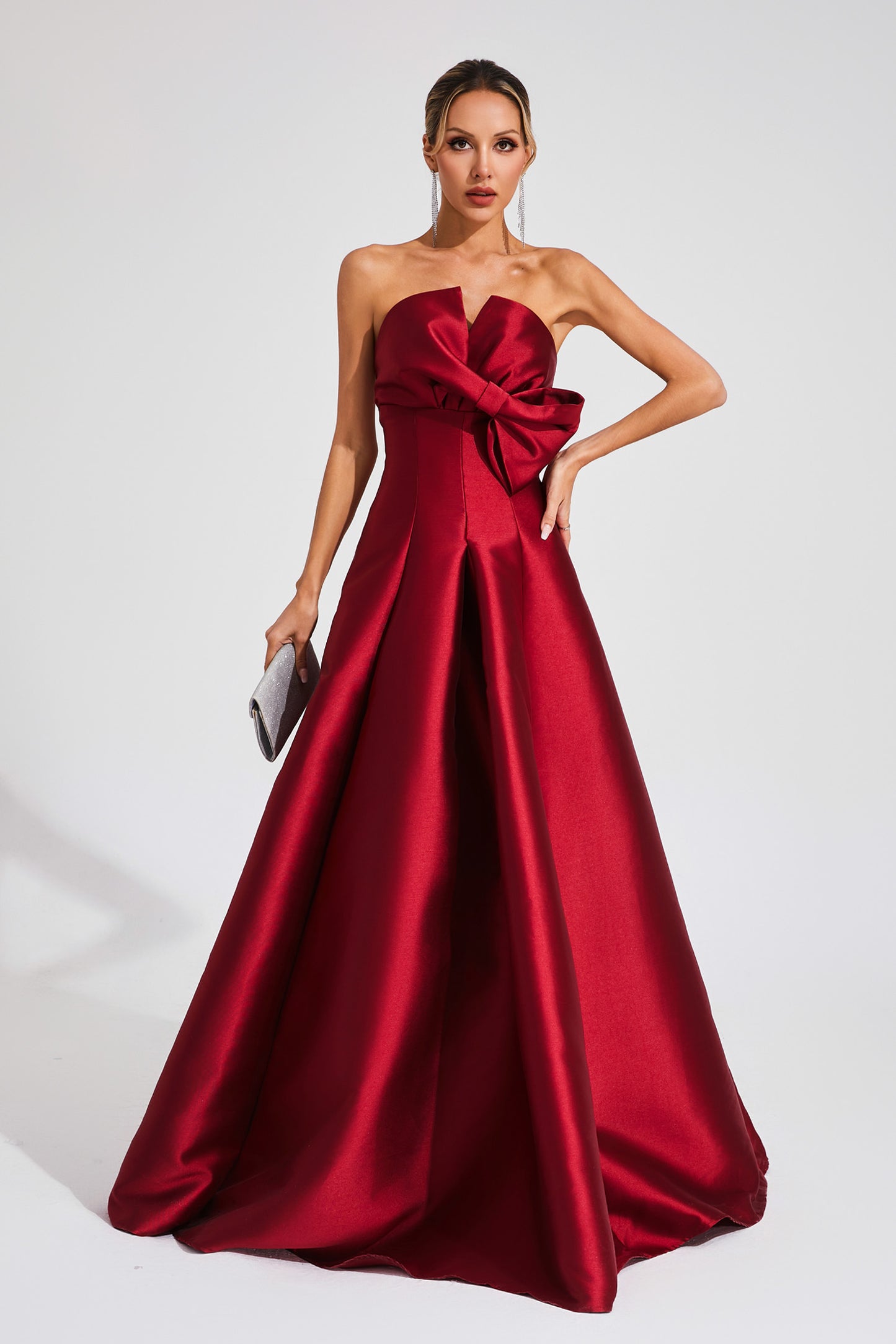Hornby Red Bow Off Shoulder Dress